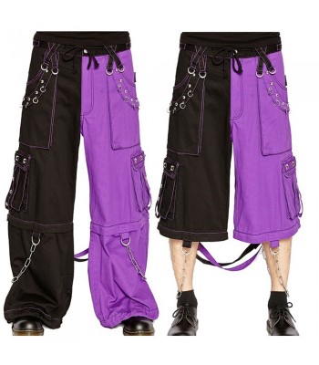 Men Bondage Trouser Punk Rock Transformer Purple Baggy Trouser